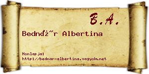 Bednár Albertina névjegykártya